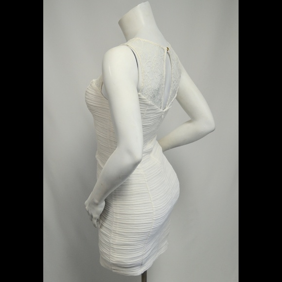 GUESS Ivory BodyCon Sexy New Years Eve Dress - Picture 7 of 8